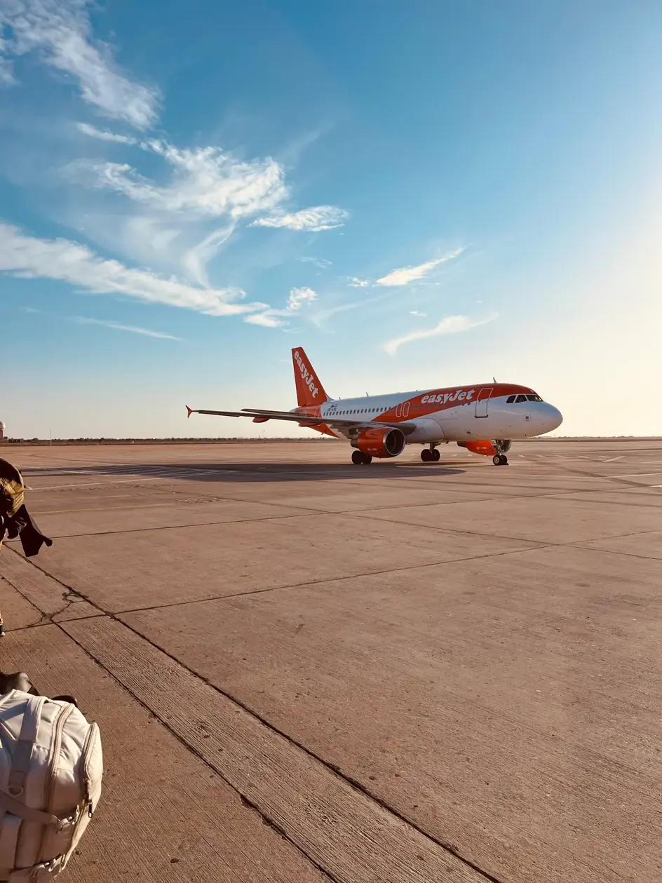 An aeroplane on the airfield
